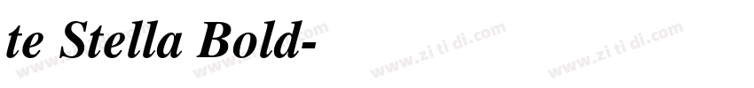 te Stella Bold字体转换